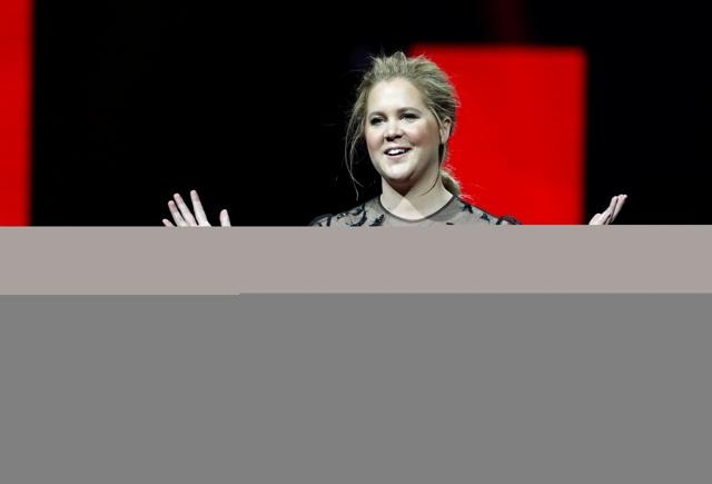 Amy Schumer introduces Goldie Hawn at the Big Screen Achievement Awards during CinemaCon, a convention of movie theatre owners. (REUTERS)