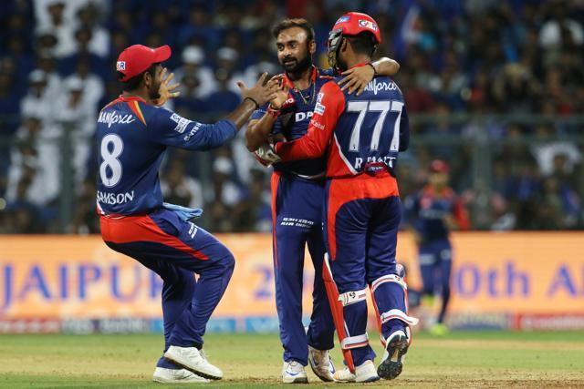 Amit Mishra picked up two wickets as Delhi Daredevils piled on the pressure against Mumbai Indians (BCCI) Amit Mishra picked up two wickets as Delhi Daredevils piled on the pressure against Mumbai Indians (BCCI)
