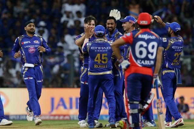 Mumbai Indians got two vital wickets of Sanju Samson and Aditya Tare at the start of Delhi Daredevils’ chase. (BCCI) Mumbai Indians got two vital wickets of Sanju Samson and Aditya Tare at the start of Delhi Daredevils’ chase. (BCCI)