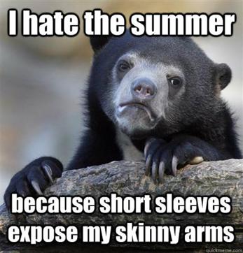 Skinny arms are a big problem for men who want to sport short sleeves.