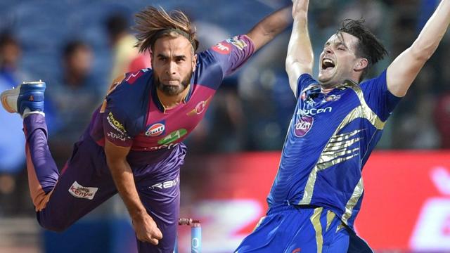 It is going to be spin vs pace match-up as the top wicket-takers from both the sides, Rising Pune Supergiant’s Imran Tahir and Mumbai Indians’ Mitchell McLenaghan look to assert their superiority at Wankhede on Monday. (HT Photo) It is going to be spin vs pace match-up as the top wicket-takers from both the sides, Rising Pune Supergiant’s Imran Tahir and Mumbai Indians’ Mitchell McLenaghan look to assert their superiority at Wankhede on Monday. (HT Photo)