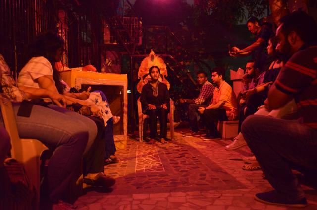 A still from Tushar Dalvi’s play, The Darkroom Project. (HT Photo)