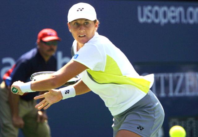 Monica Seles in action at the US Open. (Getty Images) Monica Seles in action at the US Open. (Getty Images)