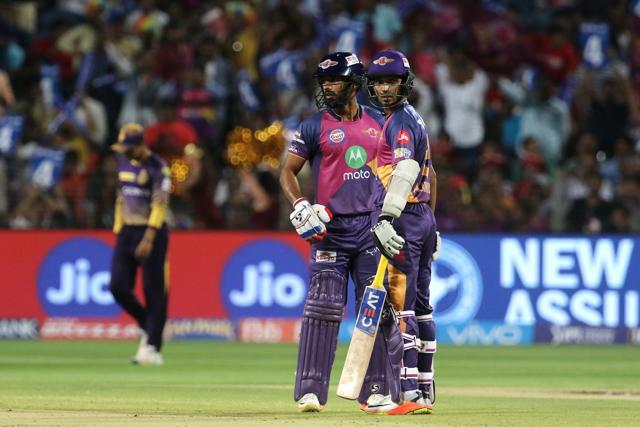 Rahul Tripathi and Ajinkya Rahane gave Rising Pune Supergiant a steady start. (BCCI) Rahul Tripathi and Ajinkya Rahane gave Rising Pune Supergiant a steady start. (BCCI)