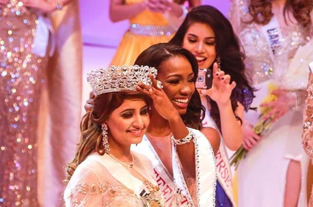 Srishti Kaur succeeded Nieveles Gonzalez from Puerto Rico as the Miss Teen Universe. (AFP Photo)