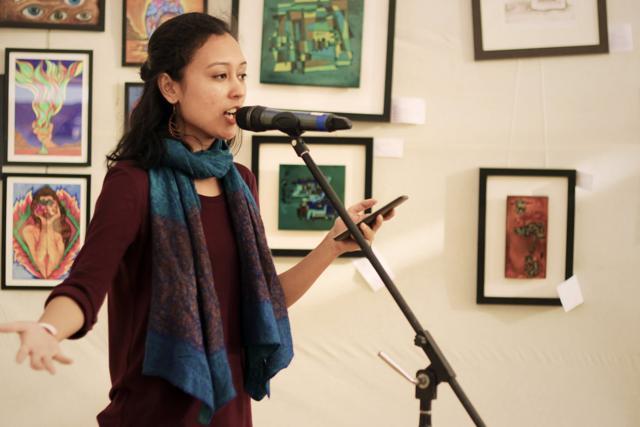 Shah at an event by The Poetry Circle (Photo courtesy: Nikhil B) Shah at an event by The Poetry Circle (Photo courtesy: Nikhil B)
