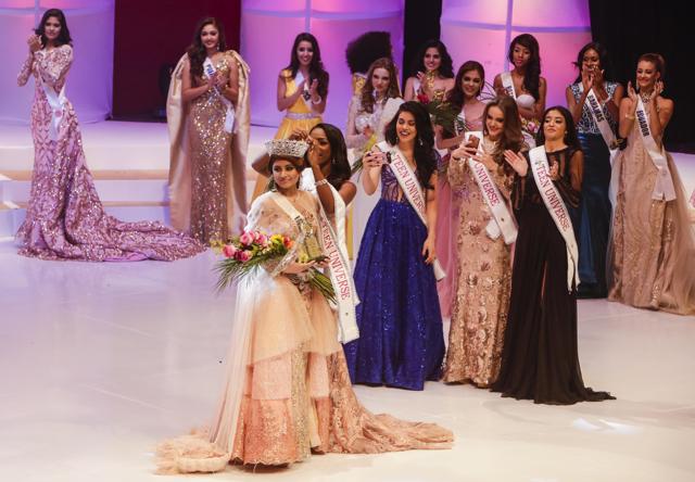 Srishti Kaur is crowned Miss Teen Universe. (AFP)
