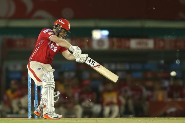 Eoin Morgan of Kings XI Punjab square cuts a delivery to the boundary during match 33 of the Vivo 2017 Indian Premier League between the Kings XI Punjab and the Sunrisers Hyderabad held at the Punjab Cricket Association IS Bindra Stadium in Mohali, India on the 28th April 2017 Photo by Shaun Roy - Sportzpics - IPL Eoin Morgan of Kings XI Punjab square cuts a delivery to the boundary during match 33 of the Vivo 2017 Indian Premier League between the Kings XI Punjab and the Sunrisers Hyderabad held at the Punjab Cricket Association IS Bindra Stadium in Mohali, India on the 28th April 2017 Photo by Shaun Roy - Sportzpics - IPL