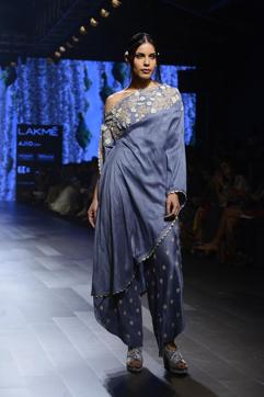 Ensembles with twists in the weave, silhouette or fabric are all the rage. (Sonam and Paras Modi )