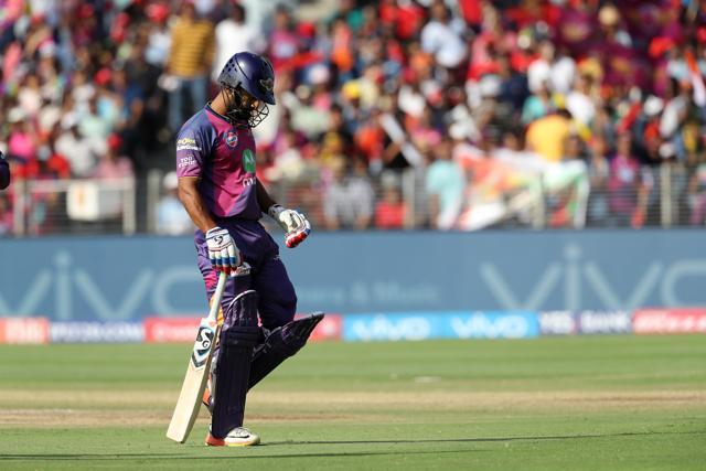 Rahul Tripathi was dismissed for 37 as he failed to convert another good start in the 2017 Indian Premier League. (BCCI)