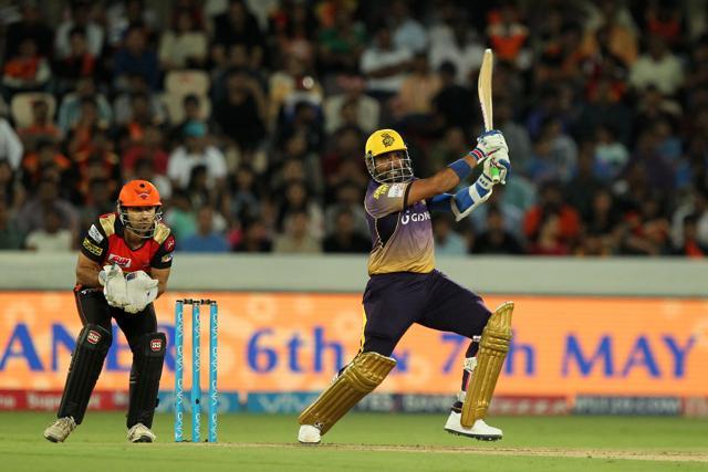 Robin Uthappa continued to attack as Kolkata Knight Riders looked to chase down Sunrisers Hyderabad’s huge total. (BCCI) Robin Uthappa continued to attack as Kolkata Knight Riders looked to chase down Sunrisers Hyderabad’s huge total. (BCCI)
