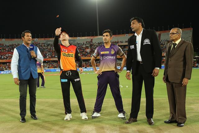 Kolkata Knight Riders won the toss and chose to bowl versus Sunrisers Hyderabad. (BCCI)
