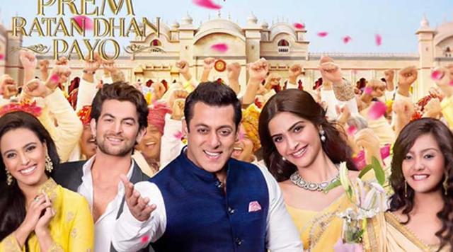 Salman Khan, Swara Bhaskar, Sonam Kapoor and Neil Nitin Mukesh on a poster of Prem Ratan Dhan Payo. Salman Khan, Swara Bhaskar, Sonam Kapoor and Neil Nitin Mukesh on a poster of Prem Ratan Dhan Payo.