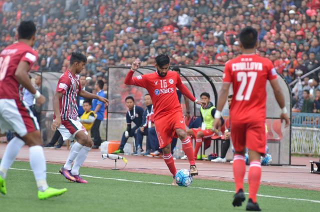 Aizawl FC play Mohun Bagan at home in front of packed stands. (AIFF)