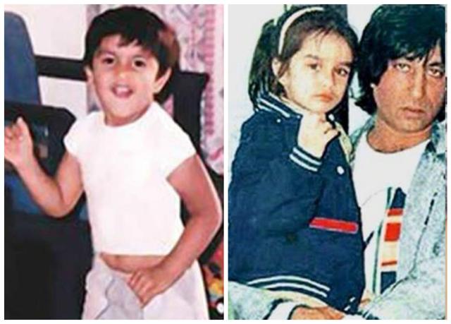 (L-R) Ranveer Singh has always been a mischievous boy; Little Shraddha Kapoor with father Shakti Kapoor (L-R) Ranveer Singh has always been a mischievous boy; Little Shraddha Kapoor with father Shakti Kapoor