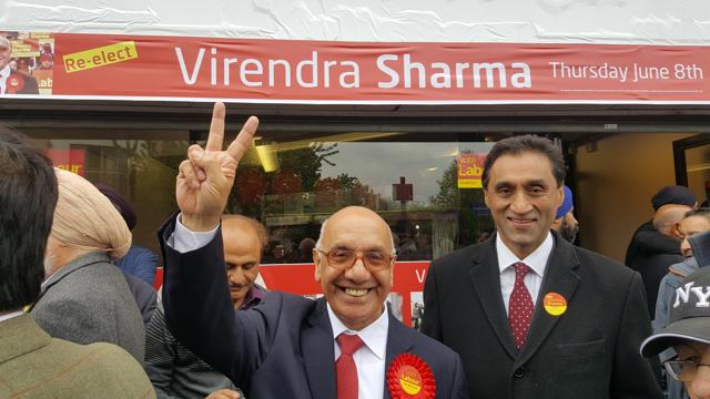 Labour MP Virendra Sharma launches his election campaign from Southall. (Prasun Sonwalkar)