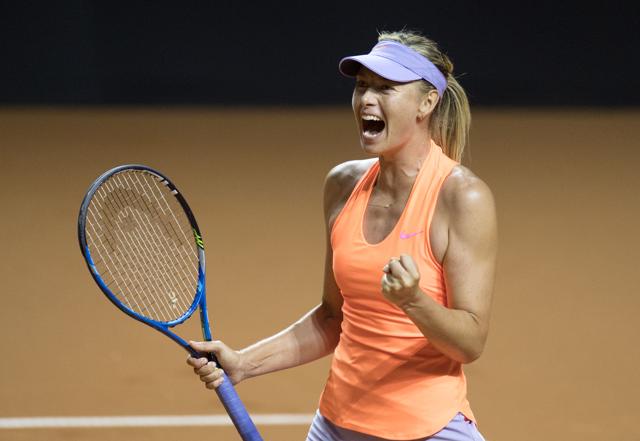 Maria Sharapova returned from a 15-month doping ban at the WTA Porsche Tennis Grand Prix in Stuttgart. (AFP) Maria Sharapova returned from a 15-month doping ban at the WTA Porsche Tennis Grand Prix in Stuttgart. (AFP)