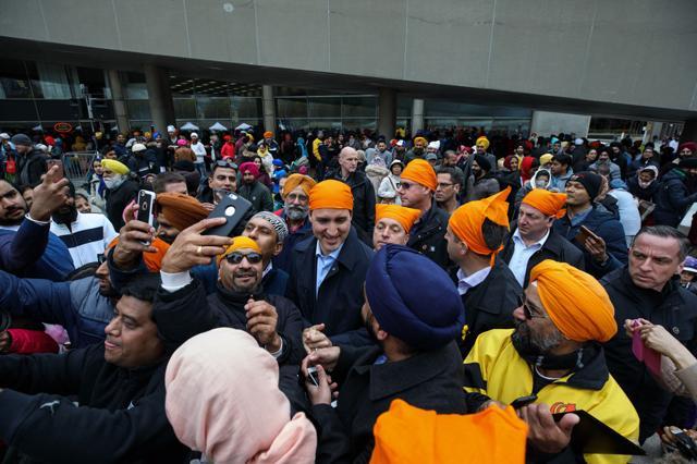 Canadian Prime Minister Justin Trudeau at the nagar kirtan in Toronto. (Courtesy: Canadian PMO) Canadian Prime Minister Justin Trudeau at the nagar kirtan in Toronto. (Courtesy: Canadian PMO)