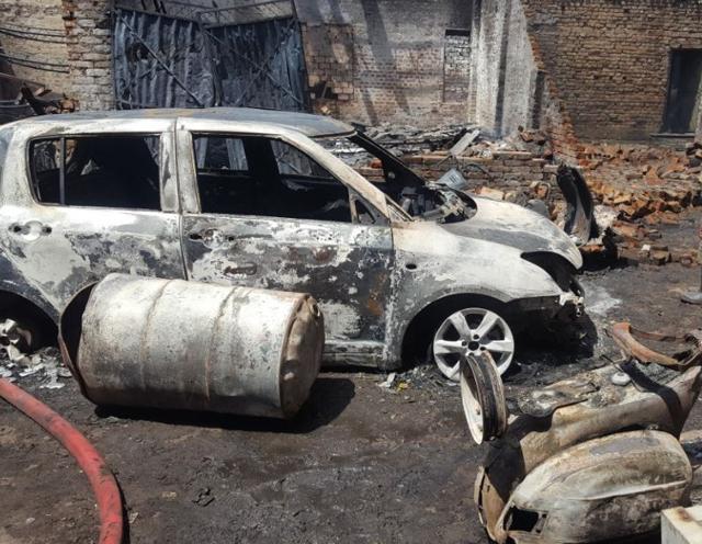 Property destroyed in fire. (HT Photo)