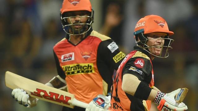 Sunrisers Hyderabad have been boosted by the opening partnerships of Shikhar Dhawan (L) and captain David Warner. (AFP) Sunrisers Hyderabad have been boosted by the opening partnerships of Shikhar Dhawan (L) and captain David Warner. (AFP)