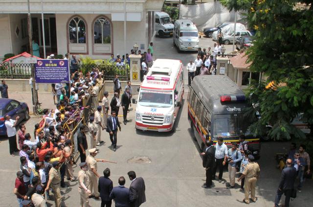 The ambulance used to transport Eman Ahmed. (Bhushan Koyande)