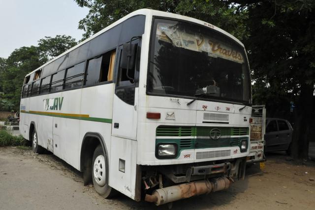 The bus in which the woman was raped and beaten up along with her friend. (Sonu Mehta/HT File) The bus in which the woman was raped and beaten up along with her friend. (Sonu Mehta/HT File)