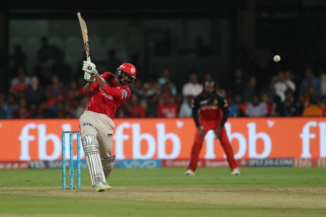 Axar Patel blasted 38 off 16 balls to help Kings XI Punjab to 138/7 against Royal Challengers Bangalore. (BCCI)