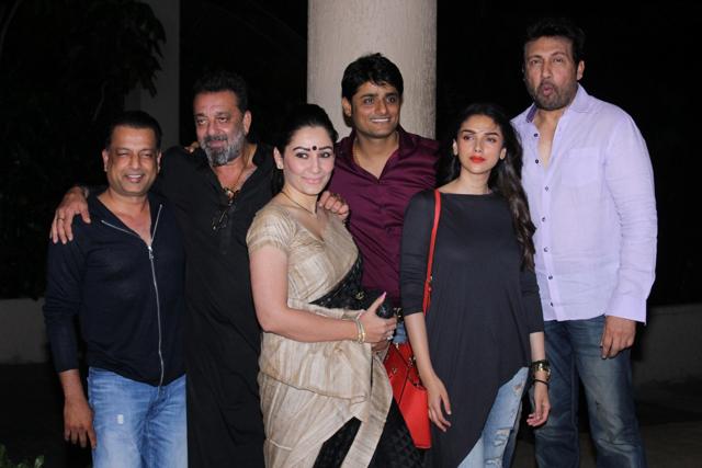 Actor Sanjay Dutt with his wife Manyata Dutt , Aditi Rao Hydari, Filmmaker Bhushan Kumar, Producer Sandeep Singh and Shekhar Suman. (IANS) Actor Sanjay Dutt with his wife Manyata Dutt , Aditi Rao Hydari, Filmmaker Bhushan Kumar, Producer Sandeep Singh and Shekhar Suman. (IANS)