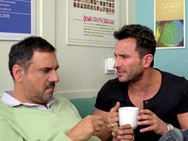 Boman Irani with Saif Ali Khan in the movie, Cocktail, directed by Homi Adajania. (YouTube) Boman Irani with Saif Ali Khan in the movie, Cocktail, directed by Homi Adajania. (YouTube)