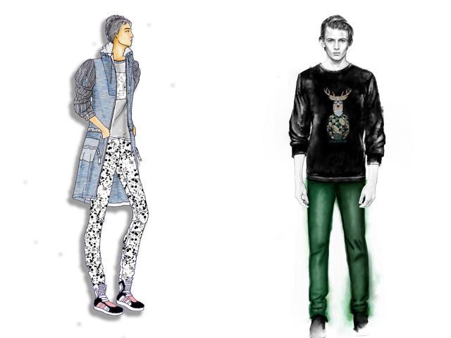 Sketches of creations by Amit Aggarwal and label Balmedore Sketches of creations by Amit Aggarwal and label Balmedore