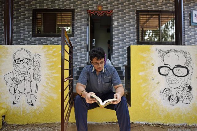 Rohan Kadam, 23, from Mumbai visited with his sister Rhea. “I’d been wanting to visit ever since I first read about the book village opening on Thursday,” she said. (Pratik Chorge / HT Photo)