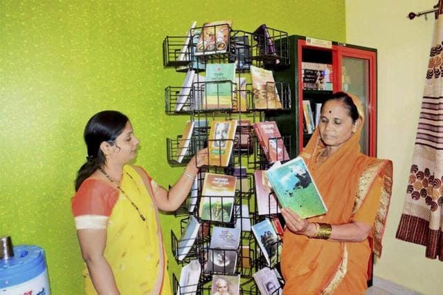 Currently only Marathi books are available, but soon popular English and Hindi books will also be stacked in the free libraries across the village. (PTI) Currently only Marathi books are available, but soon popular English and Hindi books will also be stacked in the free libraries across the village. (PTI)