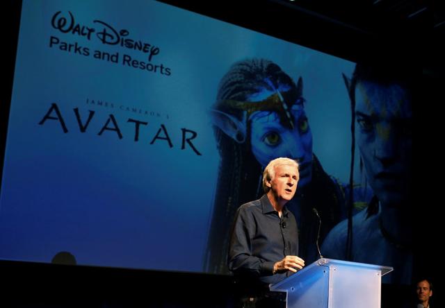 Director James Cameron announce a long-term agreement which will bring Avatar themed lands to Disney parks as he speaks at a media briefing in Glendale. (REUTERS) Director James Cameron announce a long-term agreement which will bring Avatar themed lands to Disney parks as he speaks at a media briefing in Glendale. (REUTERS)