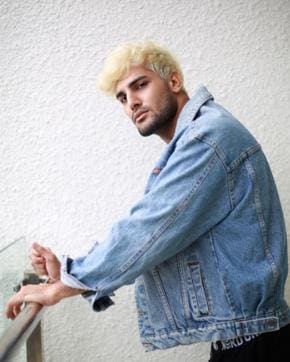 Delhi-based model Imran Khan rocks the platinum blonde hair trend.