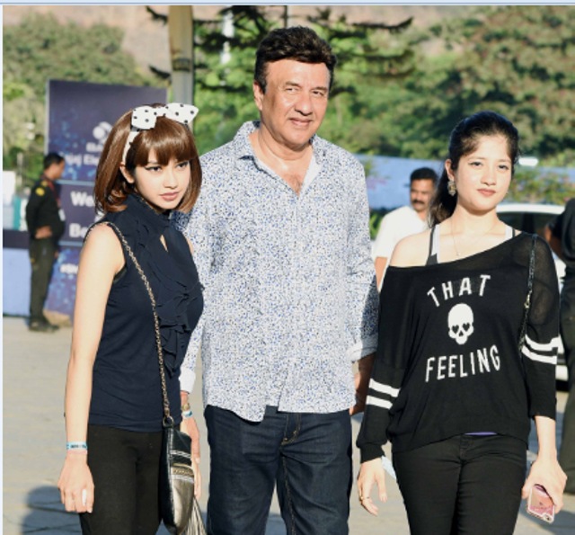 Singer Anu Malik with his daughters Ada and Anmol. (Yogen Shah)