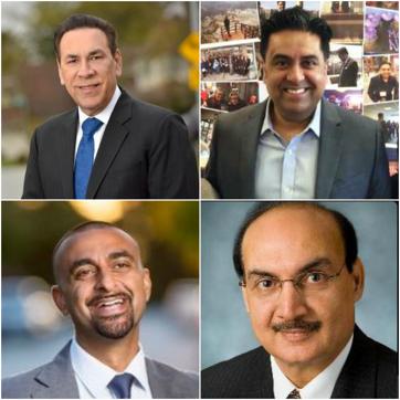 Clockwise from top left: Jagrup Brar , Jas Johal, Raj Chouhan, and Ravi Khelon (Photos: Twitter)