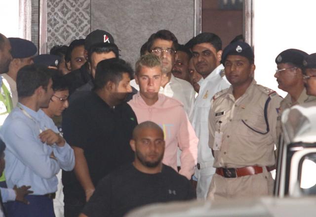 Justin Bieber at the city airport. (Prodip Guha)