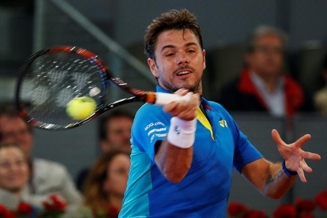 Stan Wawrinka in action during the Madrid Open. (REUTERS)