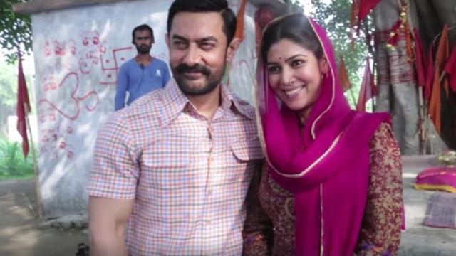 Sakshi Tanwar with Aamir Khan in Dangal.