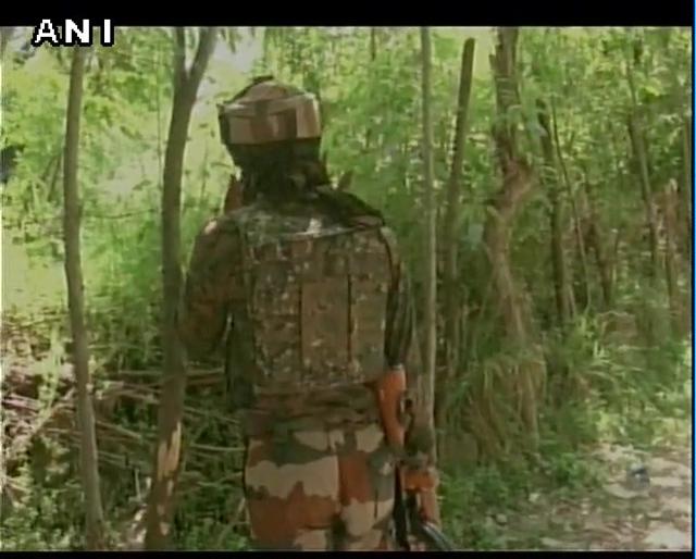 Militants fired at a team of security forces in Tral in Kashmir (ANI Twitter) Militants fired at a team of security forces in Tral in Kashmir (ANI Twitter)