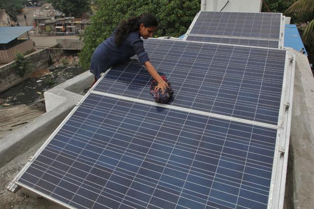 Residents were trained to take care of the solar panels. (Praful Gangurde)