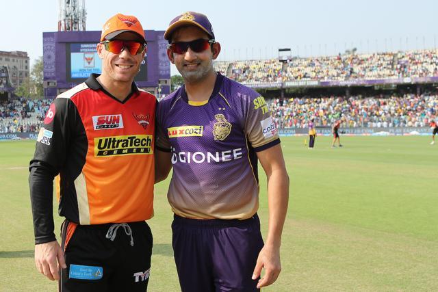 Sunrisers Hyderabad, led by David Warner, will face Gautam Gambhir-captained Kolkata Knight Riders in 2017 Indian Premier League (IPL) Eliminator. (BCCI)