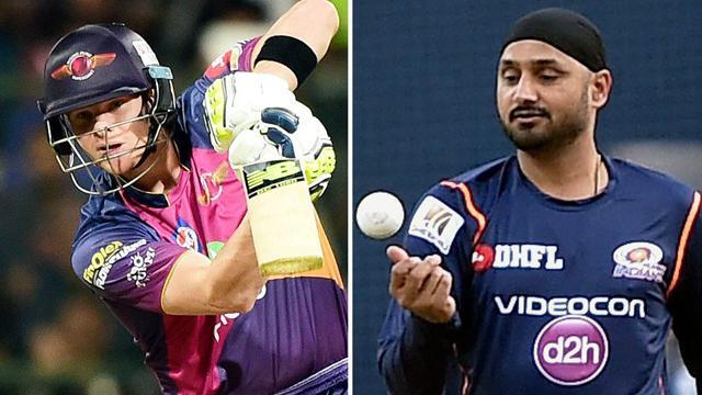 Harbhajan Singh (R) has been economical with the ball this season. (HT Photo/Agencies)
