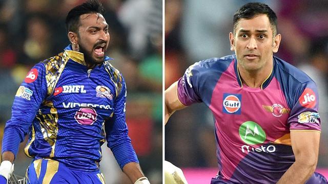 Krunal Pandya will face a big challenge when he bowls to former India captain MS Dhoni. (HT Photo/Agencies)