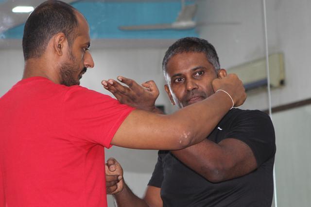 Suresh Nair (right) demonstrates wing chun techniques at a workshop held in Andheri (W). (HT Photo) Suresh Nair (right) demonstrates wing chun techniques at a workshop held in Andheri (W). (HT Photo)