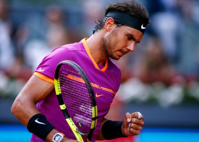 Rafael Nadal faced some stiff resistance in the first set from Dominic Thiem before clinching it in a tie-breaker. (AFP)