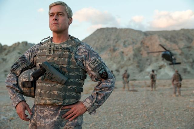 Brad Pitt in a still from War Machine.