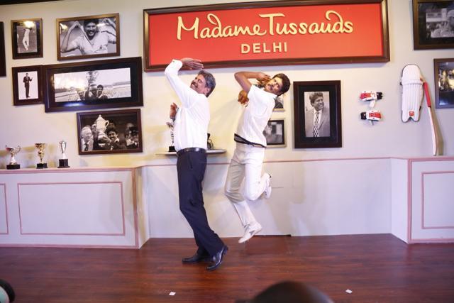 Cricketer Kapil Dev recently unveiled his wax statue at the upcoming museum of Madame Tussauds in Delhi. Cricketer Kapil Dev recently unveiled his wax statue at the upcoming museum of Madame Tussauds in Delhi.