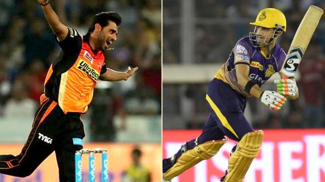 Gautam Gambhir is KKR’s highest run-getter in IPL 2017 while Bhuvneshwar Kumar is the leading wicket-taker of the tournament. (HT Photo/Agencies) Gautam Gambhir is KKR’s highest run-getter in IPL 2017 while Bhuvneshwar Kumar is the leading wicket-taker of the tournament. (HT Photo/Agencies)