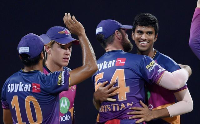 Rising Pune Supergiant’s Washington Sundar picked up 3/16 to wreck Mumbai Indians in Qualifier 1 (PTI) Rising Pune Supergiant’s Washington Sundar picked up 3/16 to wreck Mumbai Indians in Qualifier 1 (PTI)